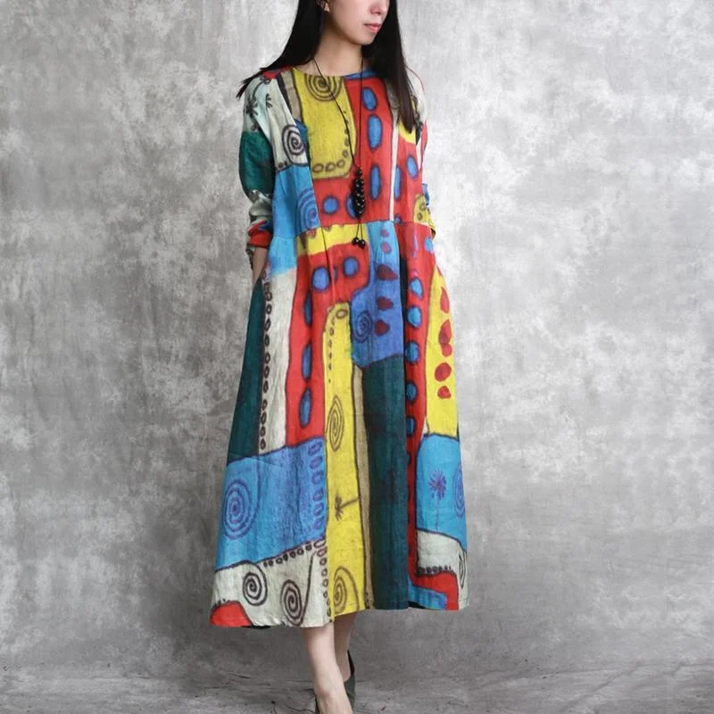 2022 Multi Color Prints Chiffon Caftans Loose Fitting Patchwork Traveling Dress New O Neck Maxi Dresses Classic A-Line Maxi Dress 2022 Multi Color Prints Chiffon Caftans Loose Fitting Patchwork Traveling Dress New O Neck Maxi Dresses Classic A-Line Maxi Dress