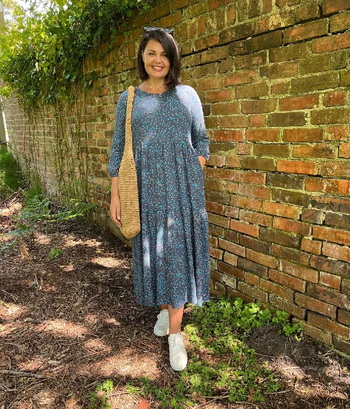 Brakeburn Abstract Spot Maxi Dress Elegant Maxi Dress with Slit