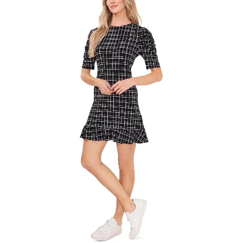 CeCe Womens Printed Mini Mini Dress Cozy A-Line Mini Dress