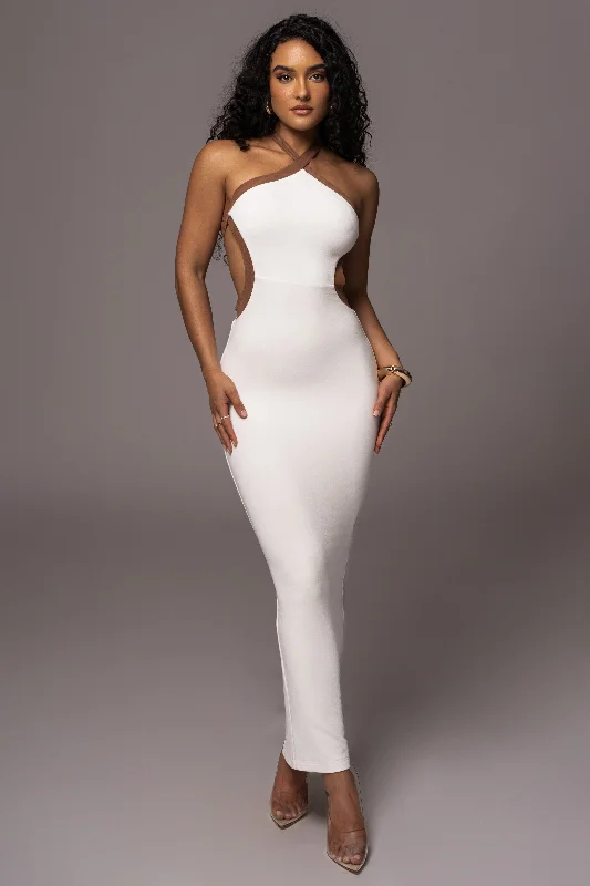 Ivory Nights In Milan Maxi Dress Cozy Longline Maxi Dress
