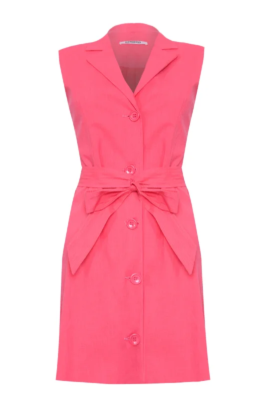 Glamorous Candy Pink Button Front Sleeveless Tie Waist Mini Dress Cozy Cotton Mini Dress Glamorous Candy Pink Button Front Sleeveless Tie Waist Mini Dress Cozy Cotton Mini Dress