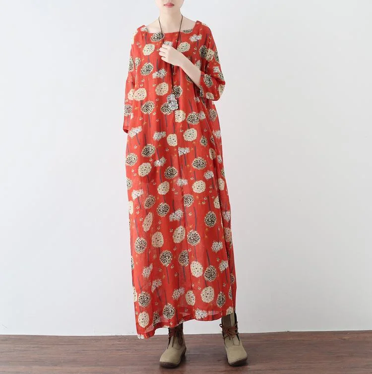Red Prints Vintage Chiffon Dresses Oversize Casual Bracelet Sleeve Maxi Dress 2022 Trend Gown ( Limited Stock) Cozy Wrap Maxi Dress Red Prints Vintage Chiffon Dresses Oversize Casual Bracelet Sleeve Maxi Dress 2022 Trend Gown ( Limited Stock) Cozy Wrap Maxi Dress