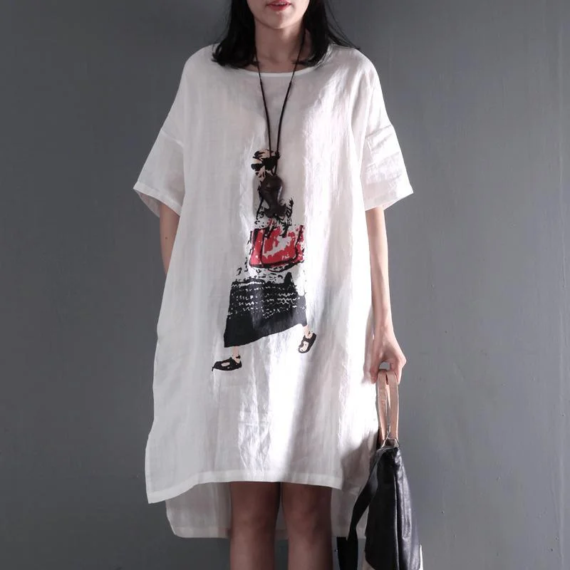 White city girl linen shift dresses plus size sundress summer maxi dresses Elegant Maxi Dress with Lace White city girl linen shift dresses plus size sundress summer maxi dresses Elegant Maxi Dress with Lace