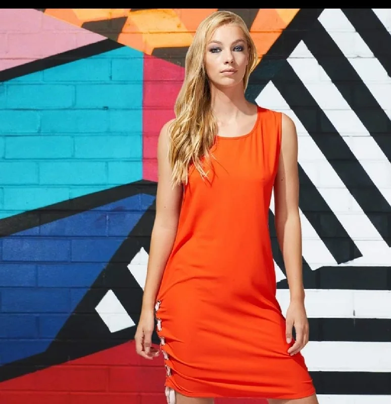AMAYA "Fumi" orange laced detail dress! 10