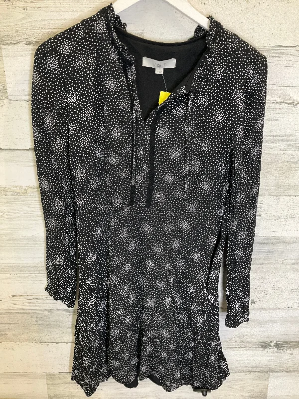 Black & White Dress Casual Short Loft, Size S