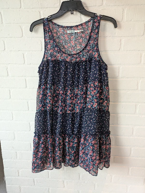 Blue & Red Dress Casual Short Kimichi Blue, Size S