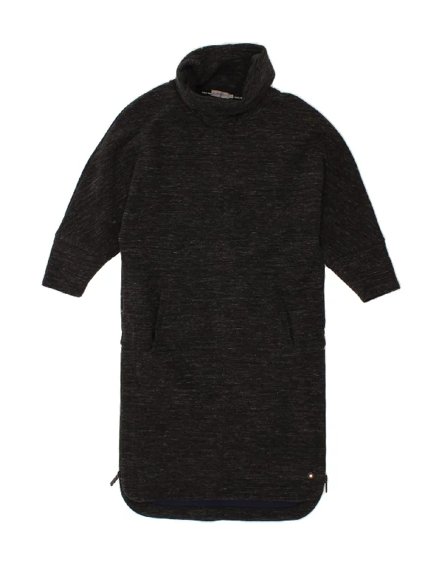 CALVIN KLEIN JEANS Womens Roll Neck Jumper Dress UK 10 Small Black