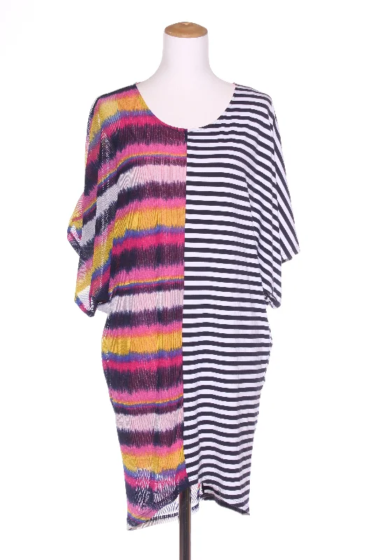 CHARLO - Stripe + colour print dress! 12