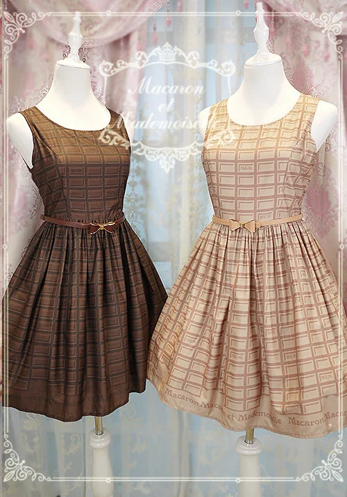 Chess Story~Le Chocolat~Elegant Lolita Macaron Chocolate Series JSK Dress