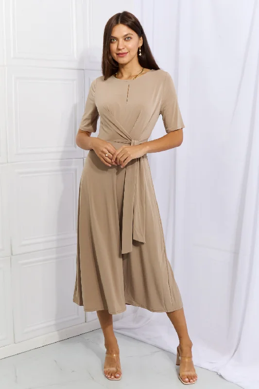 CityHottie Put In Work Wrap Knit Midi Dress Comfortable Ribbed Midi Dress