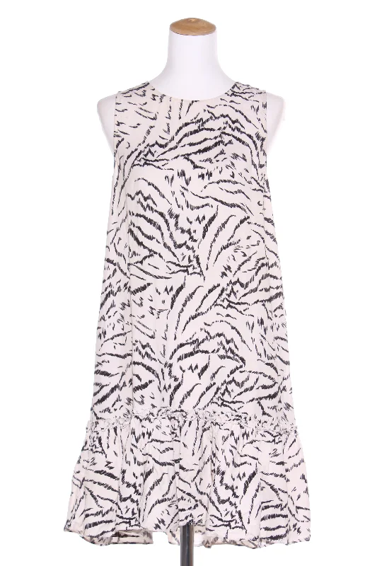 DECJUBA - Animal print linen ruffle hem dress! 12