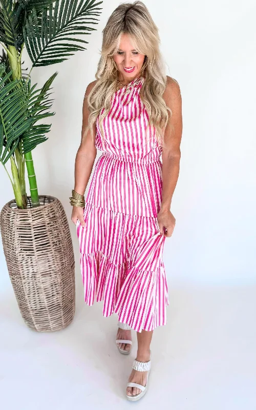 Its Only a Crush One Shoulder Striped Midi Dress Stylish Long Sleeve Floral Midi Dress