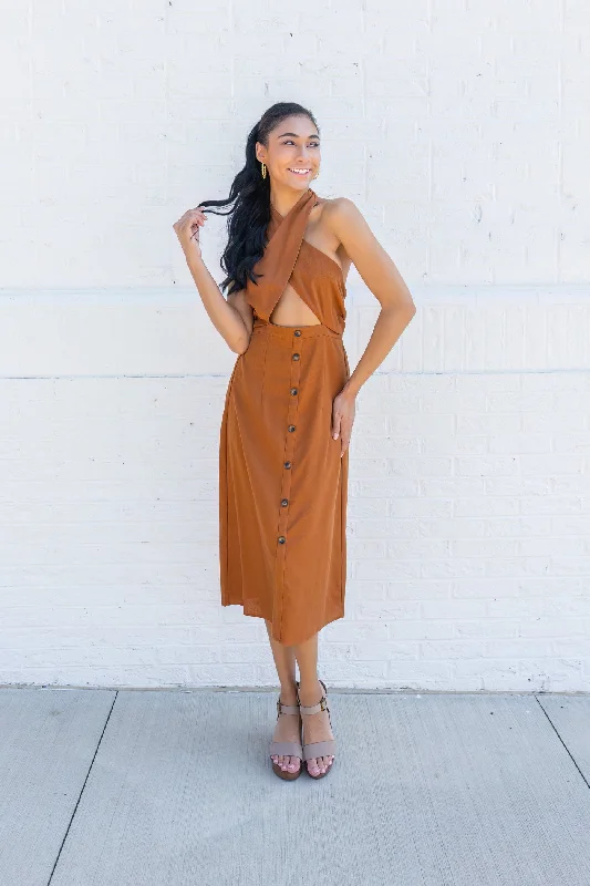 HARPER MIDI DRESS Trendy Boho Midi Dress