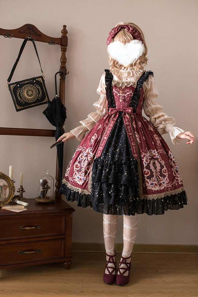 red JSK +beige inner wear + KC