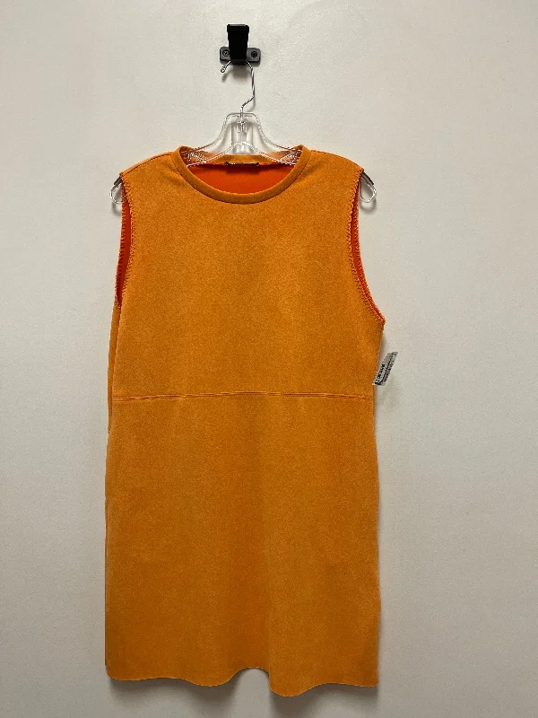 Orange Dress Casual Short Zara, Size M