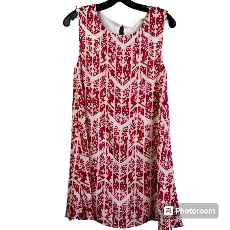 Red & White Dress Casual Short Everly, Size S