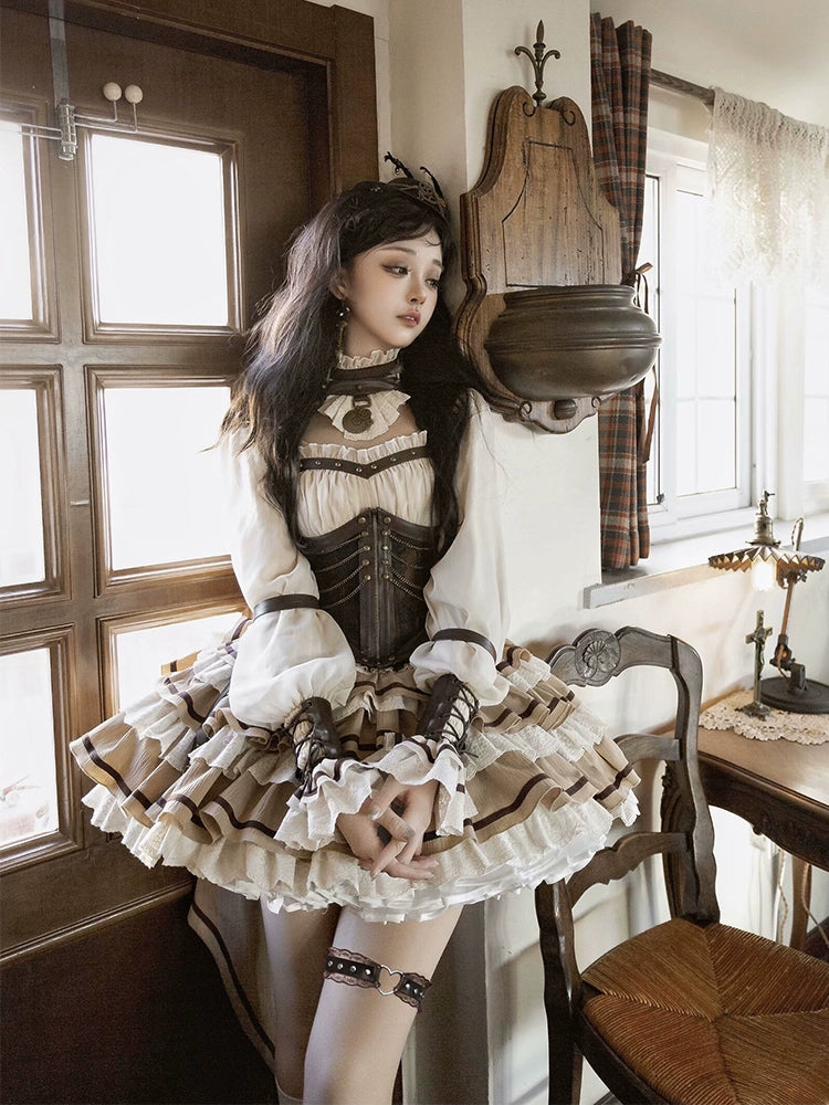 Sakurahime~Time Sand Rear~Punk Lolita OP Cute Daily Lolita Dress