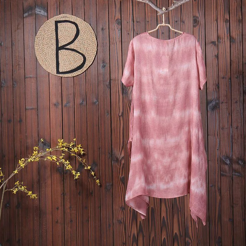 Summer Casual Cotton Linen Irregular Women Dress