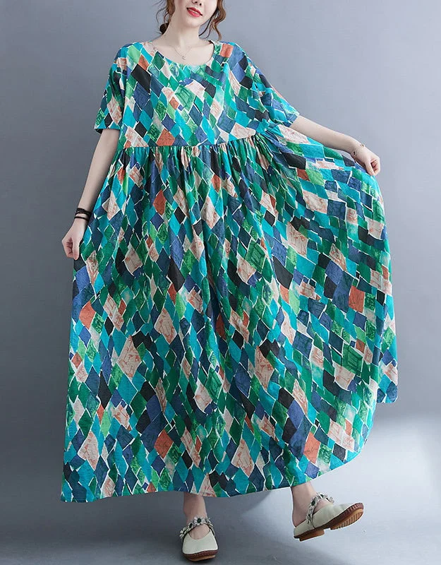 Summer New Plus Size Loose Boho Dresses