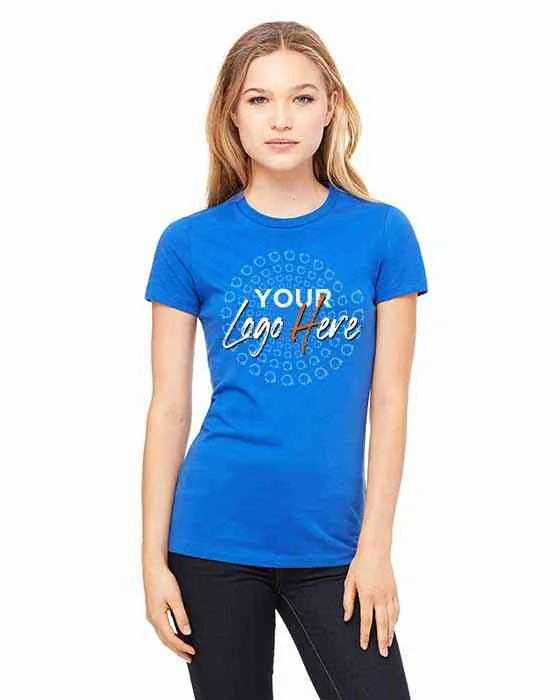 Ladies' Relaxed Jersey Short-Sleeve T-Shirt | Bella+Canvas 6400 Zippered Front Buttoned Front Snap Front Ladies' Relaxed Jersey Short-Sleeve T-Shirt | Bella+Canvas 6400 Zippered Front Buttoned Front Snap Front