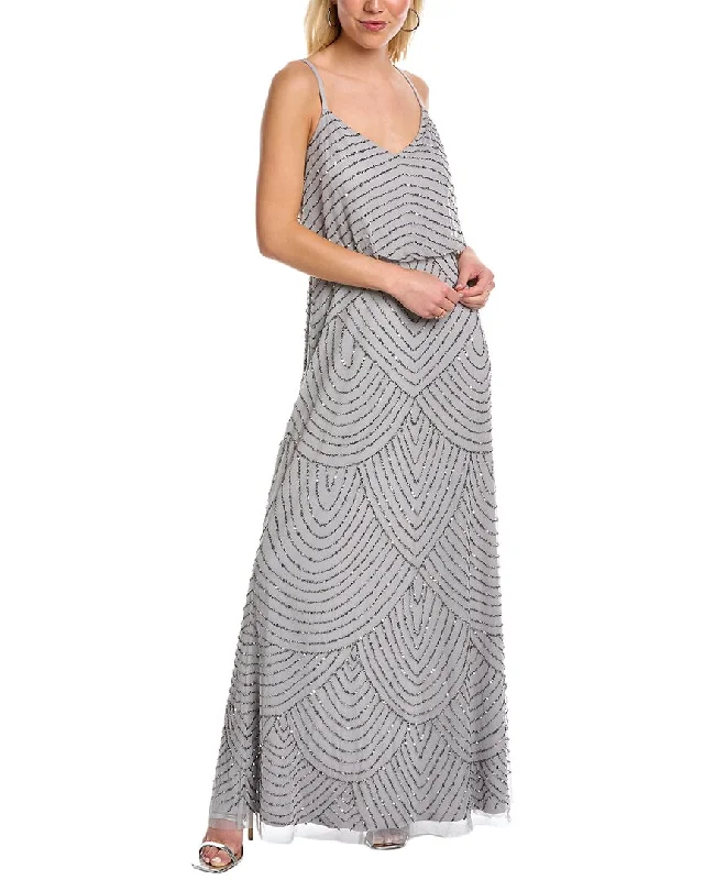 Adrianna Papell Missy Bridesmaids Maxi Dress Elegant Maxi Dress with Pockets