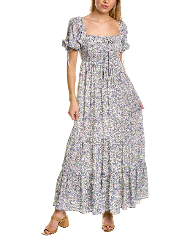 Auguste Paris Molly Maxi Dress Trendy Floral Print Maxi Dress