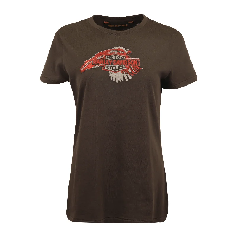 Branded Women's T-Shirt Dark Grey Embroidered Eagle Badge S/S (S35) Chenille Blend Fleece Blend Nylon Blend Branded Women's T-Shirt Dark Grey Embroidered Eagle Badge S/S (S35) Chenille Blend Fleece Blend Nylon Blend