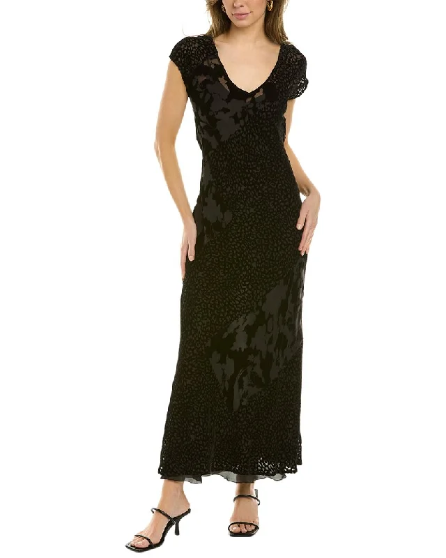 Johnny Was Ellie Silk-Blend Maxi Dress Chic Off-Shoulder Maxi Dress