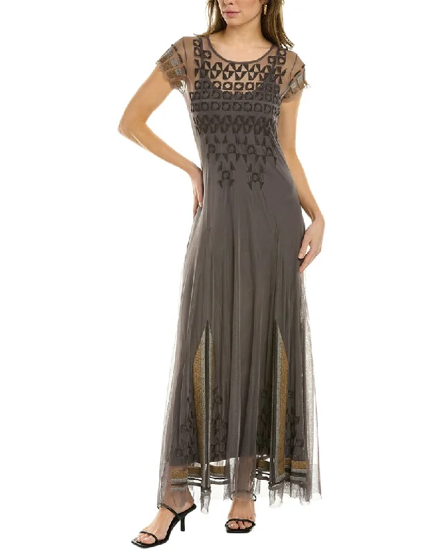 Johnny Was Rafferty Mesh Maxi Dress Cozy Longline Maxi Dress