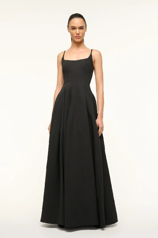 JOY MAXI DRESS | BLACK Fashionable Chiffon Tiered Maxi Dress