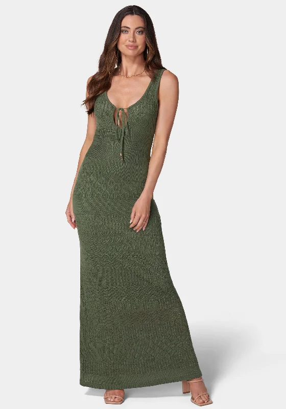 Juliette Crochet Tank Maxi Dress Stylish Empire Waist Maxi Dress