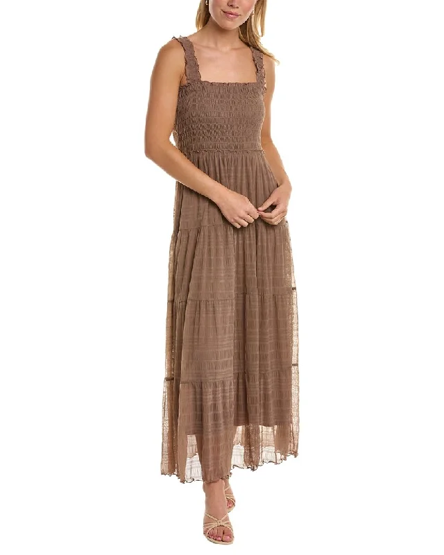 Max Studio Gauze Maxi Dress Chic Boho Print Maxi Dress