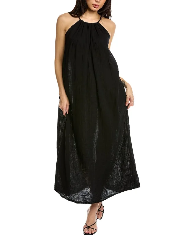 Michael Stars Naomi Maxi Dress Cozy Open-Back Maxi Dress