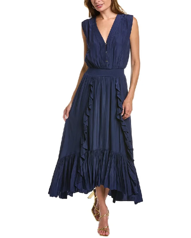 Ramy Brook Milan Maxi Dress Elegant Maxi Dress with Ruffles