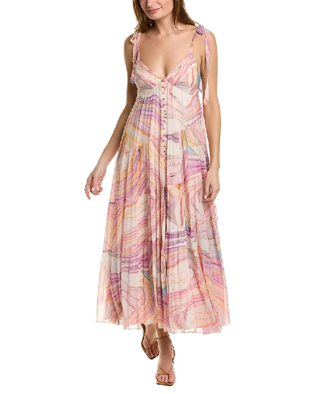 Rococo Sand Trapeze Maxi Dress Comfortable Cotton Maxi Dress