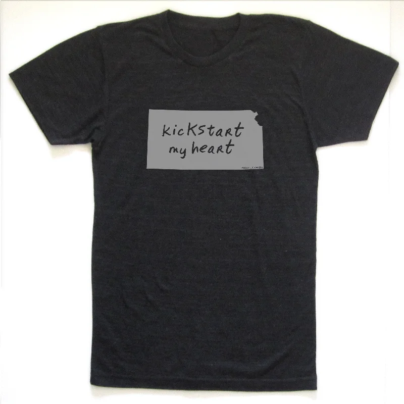 Ready to ship! SALE: Kansas : kicKStart my heart unisex tri-blend tee Striped Floral Plaid Ready to ship! SALE: Kansas : kicKStart my heart unisex tri-blend tee Striped Floral Plaid