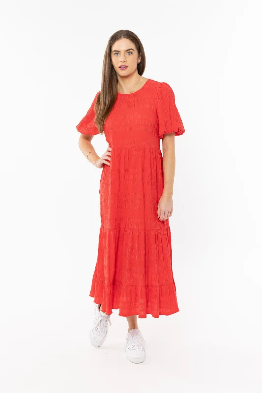 Seeking Lola Carefree Maxi Dress - Dahlia Elegant Tiered Maxi Dress