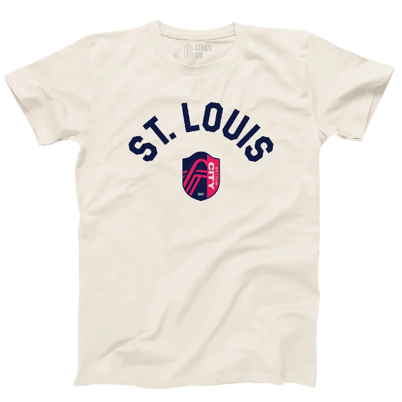 St. Louis CITY SC Classic Crest Unisex Short Sleeve T-Shirt - Tan Modern Contemporary Chic St. Louis CITY SC Classic Crest Unisex Short Sleeve T-Shirt - Tan Modern Contemporary Chic
