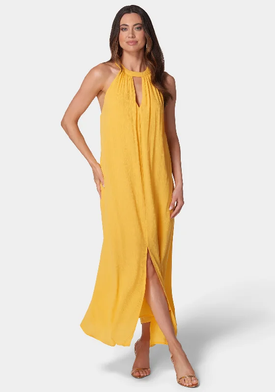 Strappy Back Trapeze Maxi Dress Cozy Wrap Maxi Dress