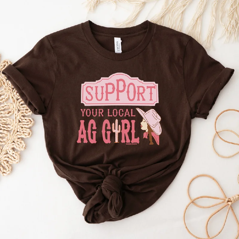 Support Your Local Ag Girl T-Shirt (XS-4XL) - Multiple Colors! Asymmetrical Pockets Print Support Your Local Ag Girl T-Shirt (XS-4XL) - Multiple Colors! Asymmetrical Pockets Print