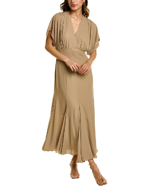 Theory Godet Maxi Dress Trendy Maxi Dress with Straps