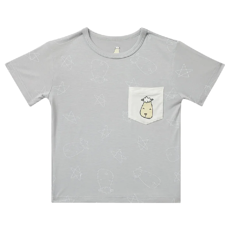 Unisex Short Sleeve T-Shirt Cute Big Star & Head Grey Collared T-Shirt Boat Neck A-Line Unisex Short Sleeve T-Shirt Cute Big Star & Head Grey Collared T-Shirt Boat Neck A-Line