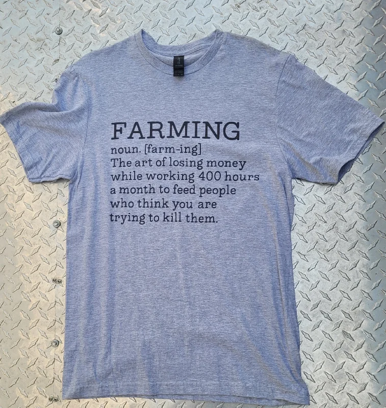 Grey Farming Tees Fleece Fabric Down Fabric Feather Fabric