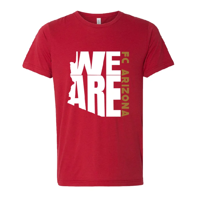 WE ARE FC ARIZONA Tri Blend Unisex Tee Zippered Front Buttoned Front Snap Front