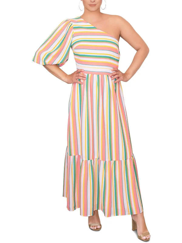 Womens Striped Long Maxi Dress Stylish A-Line Maxi Dress