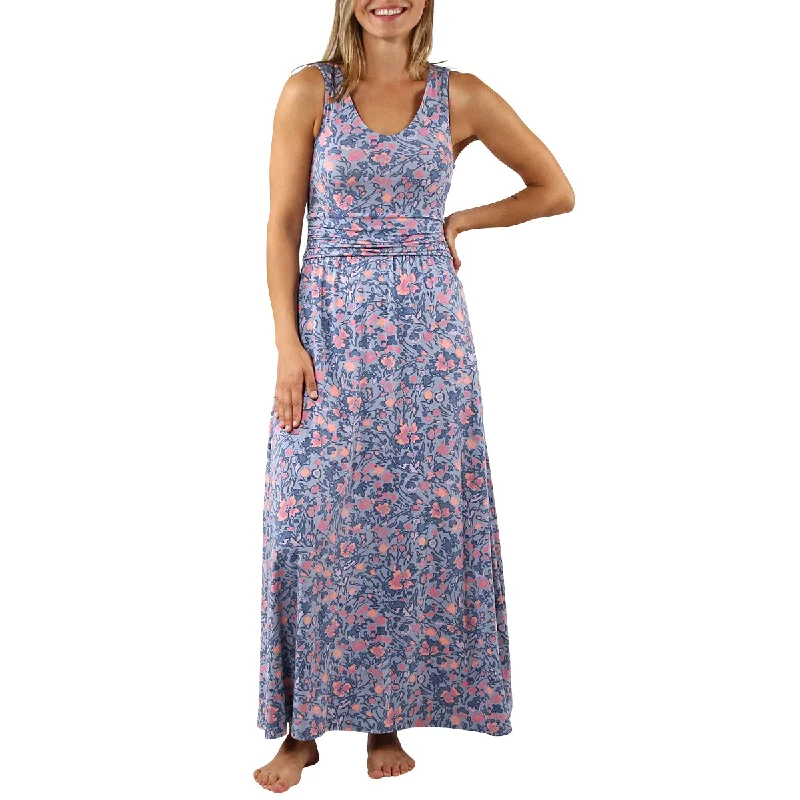 Women's V-Neck Maxi Dress Trendy Ruffled Maxi Dress