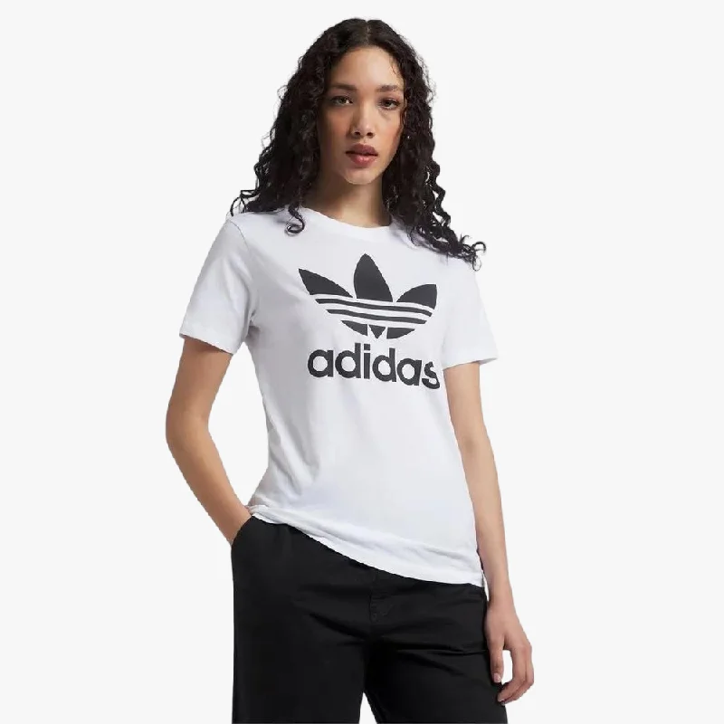 Adidas Womens Tref Short Sleeve Tee White Modern Contemporary Chic