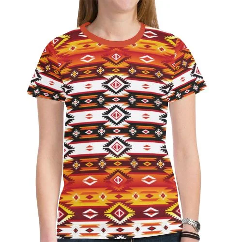 Adobe Fire T-shirt for Women Modern Contemporary Chic