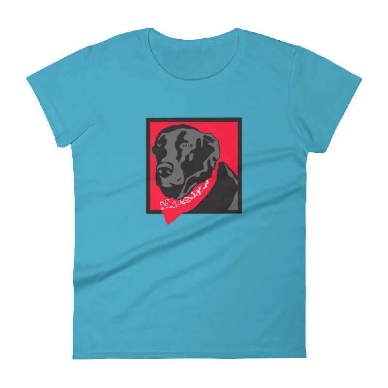 Black Dog Tee Polka Dot Checkered Tartan