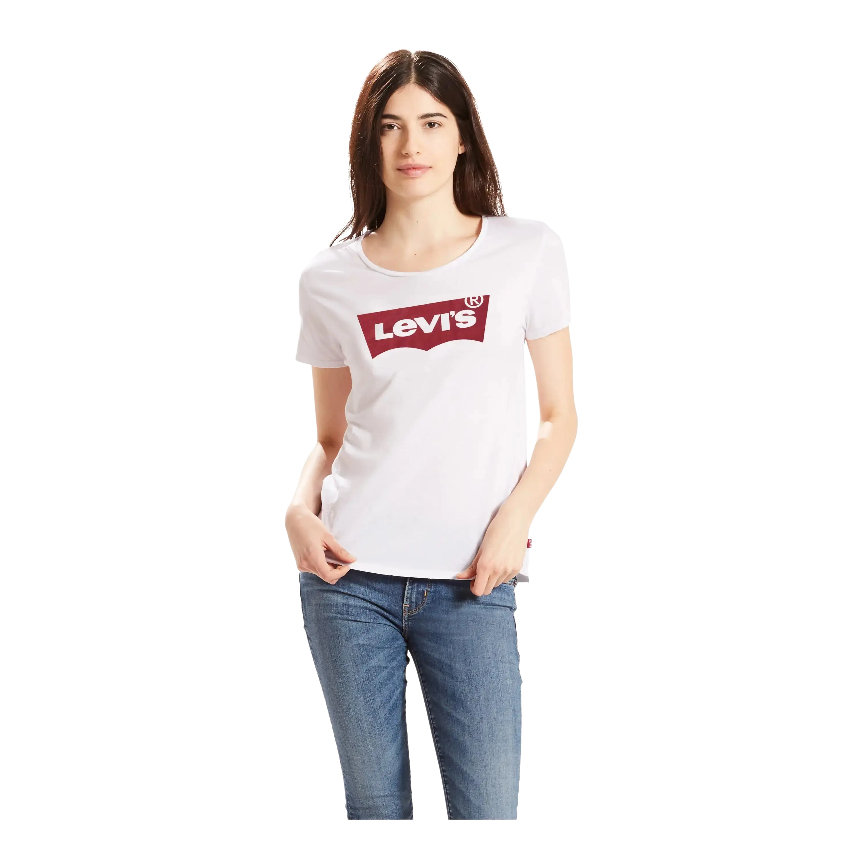 Levi's Core Perfect Batwing Tee in White Machine Wash Dry Clean Hand Wash